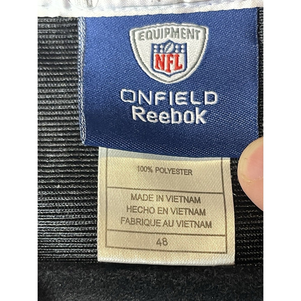 2004-06 STITCH ED REED BALTIMORE RAVENS REEBOK ON-FIELD NFL EQPMNT JERSEY SZ 48 - Picture 6 of 16